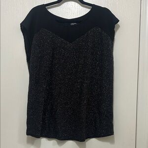 Black sparkly blouse, Signature by Reitmans, size xxl